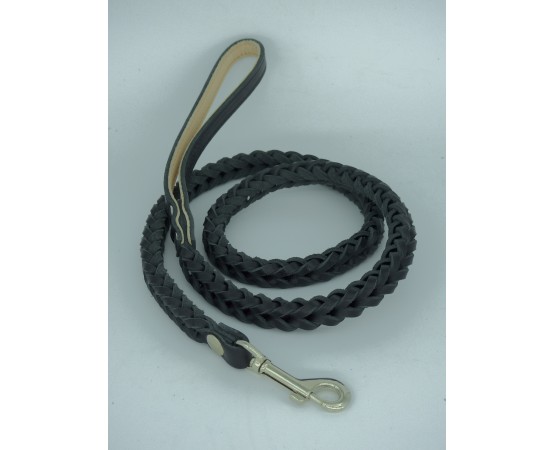 Lesa impletita  din piele naturala pentru caini