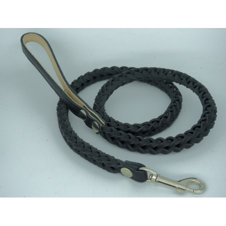 Lesa impletita  din piele naturala pentru caini