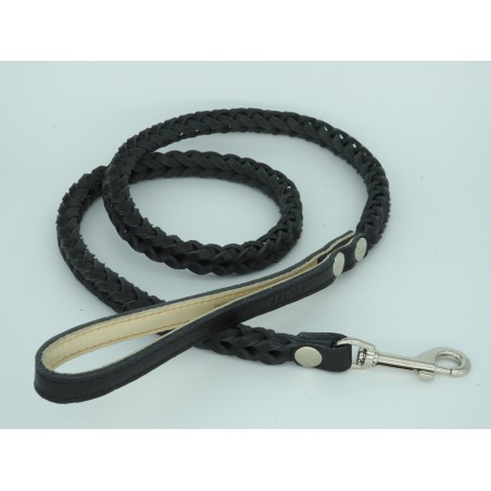 Lesa impletita  din piele naturala pentru caini