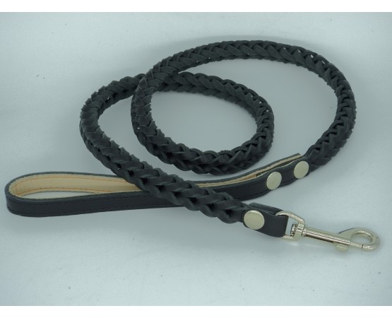 Lesa impletita  din piele naturala pentru caini