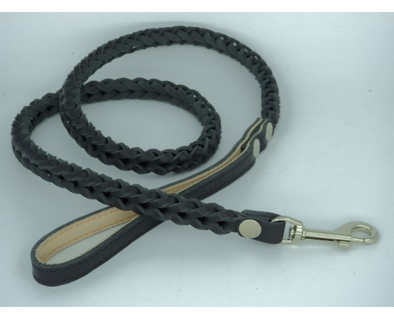 Lesa impletita  din piele naturala pentru caini