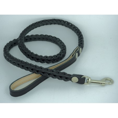 Lesa impletita  din piele naturala pentru caini