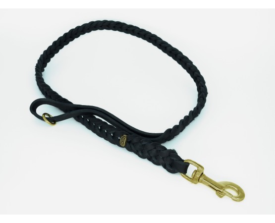 Lesa impletita din piele naturala pentru caini