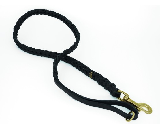 Lesa impletita din piele naturala pentru caini