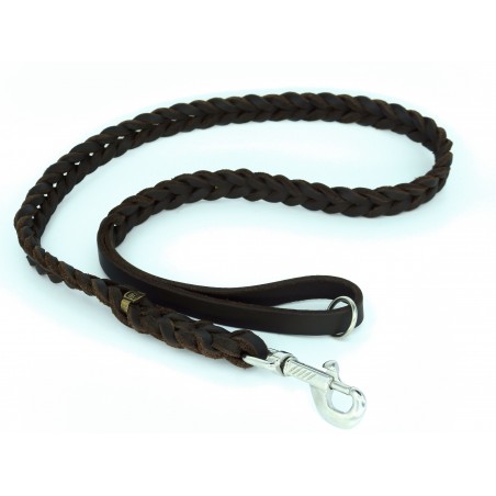 Lesa impletita din piele naturala pentru caini