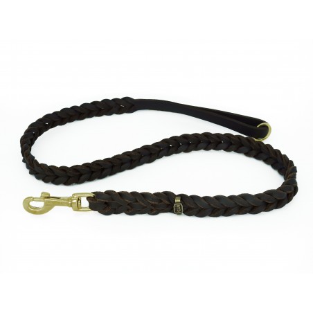 Lesa impletita din piele naturala pentru caini