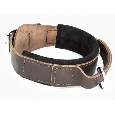 Zgarda lata piele prevazuta cu maner