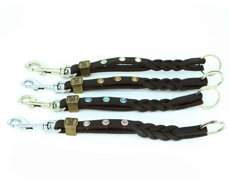 Breloc chei prevazut cu carabiniera si cristale