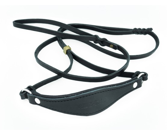 Lesa pentru prezentare ciobanesc german , din piele naturala