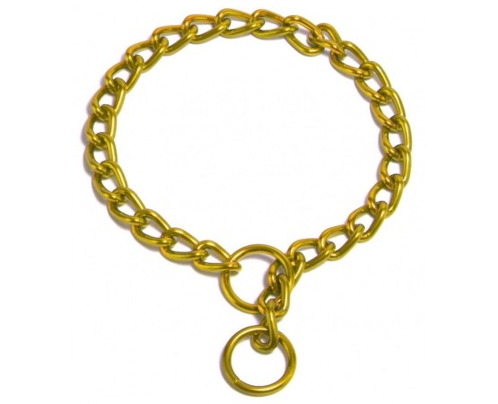 Zgarda strangulanta dresaj canin , din alama