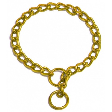 Zgarda strangulanta dresaj canin , din alama