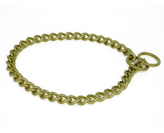 Zgarda strangulanta dresaj canin , din alama