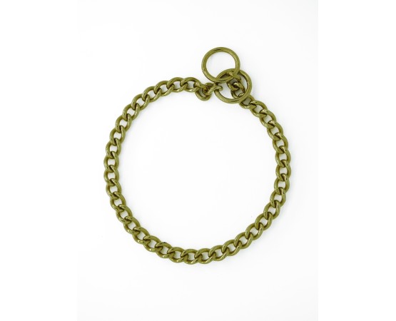 Zgarda strangulanta dresaj canin , din alama