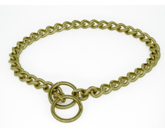 Zgarda strangulanta dresaj canin , din alama