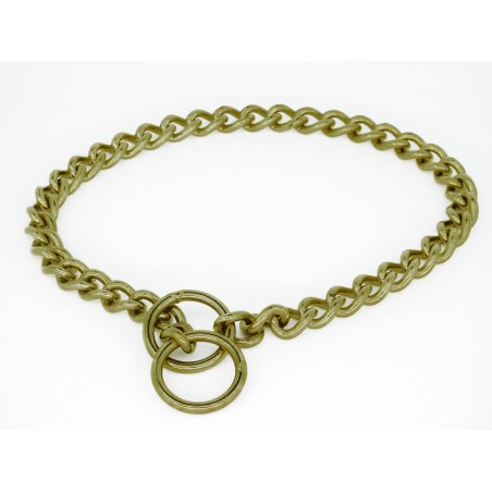 Zgarda strangulanta dresaj canin , din alama