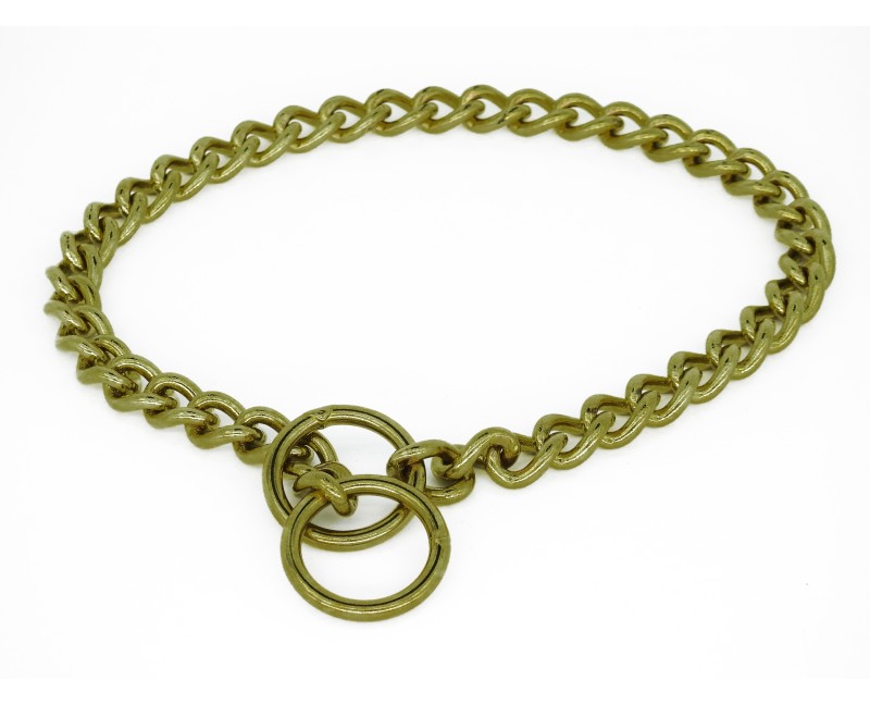 Zgarda strangulanta dresaj canin , din alama