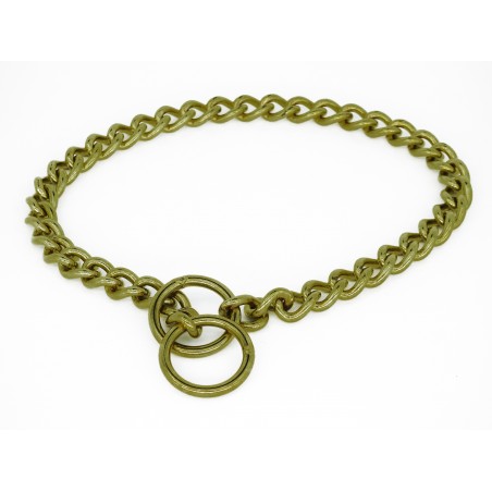 Zgarda strangulanta dresaj canin , din alama