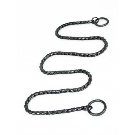 Zgarda strangulanta snake antracit pentru caini , grosime 5 mm