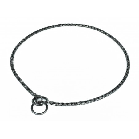 Zgarda strangulanta snake antracit pentru caini , grosime 5 mm