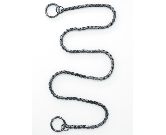 Zgarda strangulanta snake antracit pentru caini , grosime 5 mm