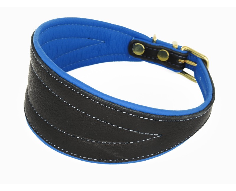 Zgarda de lux pentru Ogari ( Greyhounds ) , din piele Elk