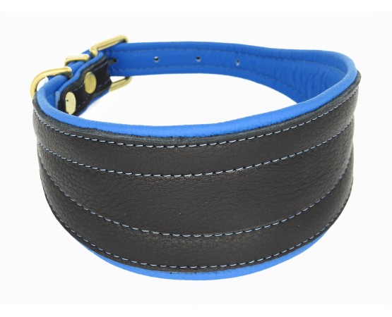 Zgarda de lux pentru Ogari ( Greyhounds ) , din piele Elk