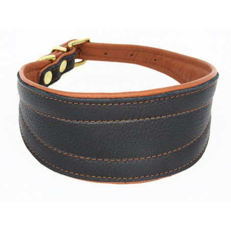 Zgarda de lux pentru Ogari ( Greyhound ) din piele Elk