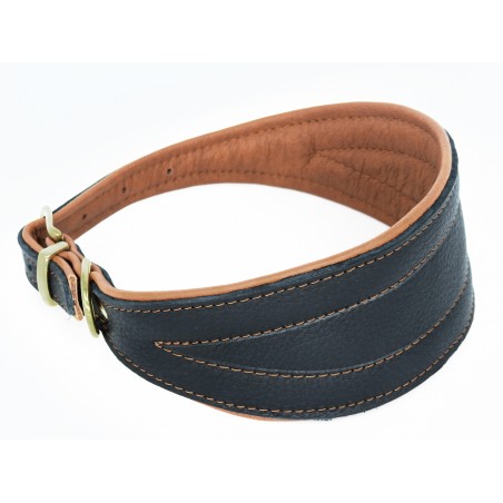 Zgarda de lux pentru Ogari ( Greyhound ) din piele Elk