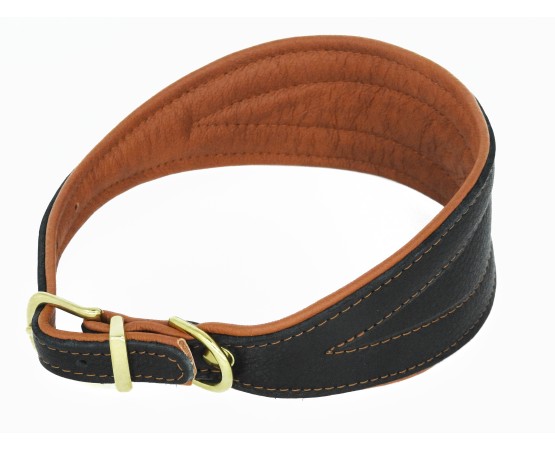 Zgarda de lux pentru Ogari ( Greyhound ) din piele Elk