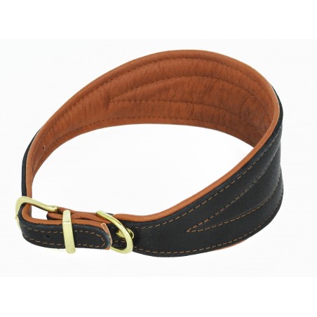 Zgarda de lux pentru Ogari ( Greyhound ) din piele Elk