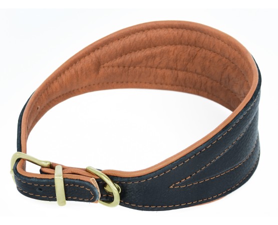 Zgarda de lux pentru Ogari ( Greyhound ) din piele Elk