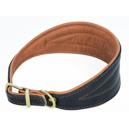 Zgarda de lux pentru Ogari ( Greyhound ) din piele Elk