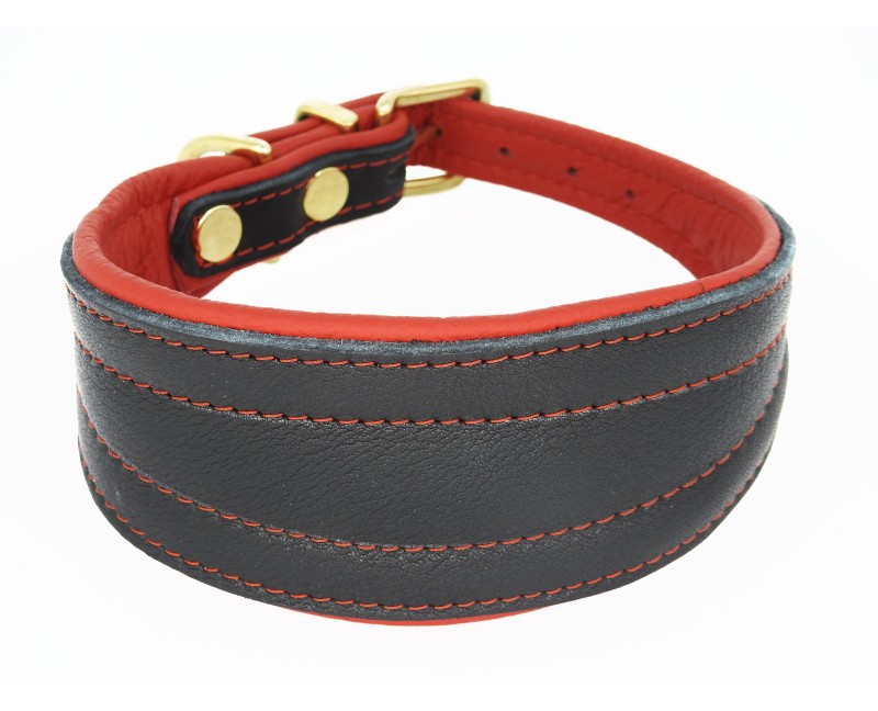 Zgarda de lux pentru Ogari ( Greyhound ) , din piele de Elk