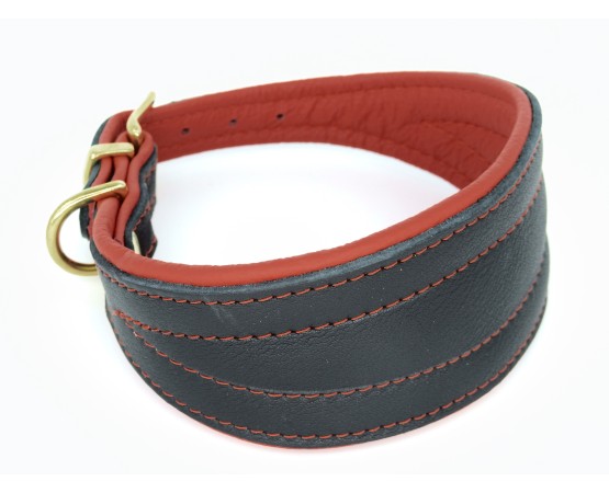 Zgarda de lux pentru Ogari ( Greyhound ) , din piele de Elk