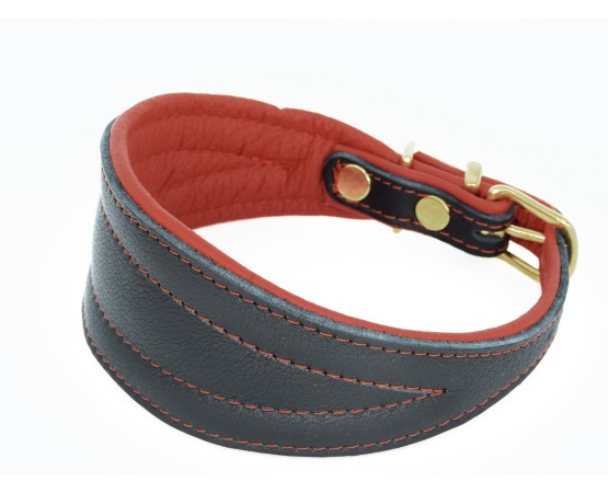 Zgarda de lux pentru Ogari ( Greyhound ) , din piele de Elk