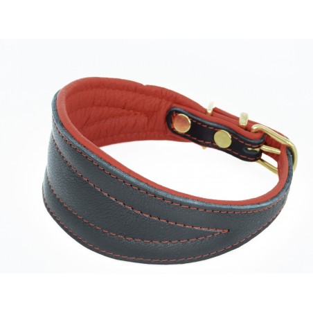 Zgarda de lux pentru Ogari ( Greyhound ) , din piele de Elk