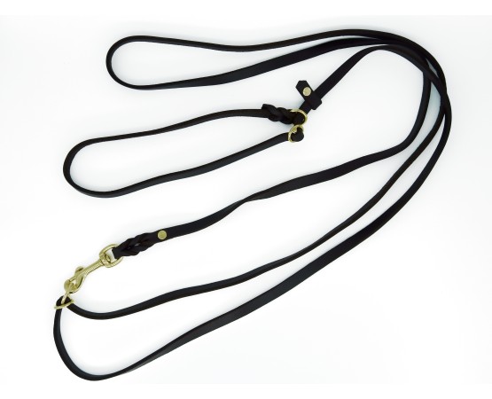 Lesa cu zgarda din piele pentru caini Hands Free