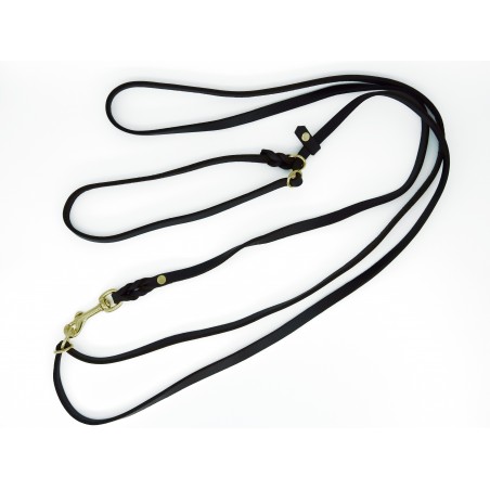 Lesa cu zgarda din piele pentru caini Hands Free