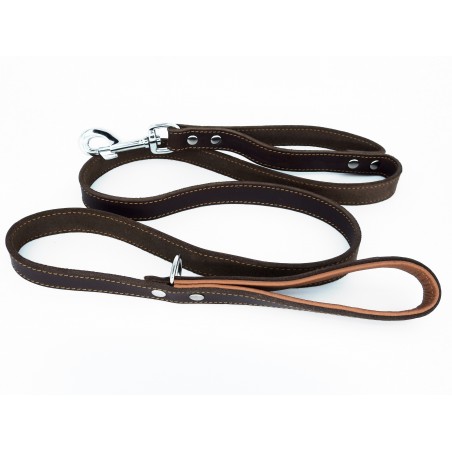 Lesa pentru caini din piele naturala Double Grip Control