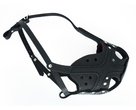 Botnita profesionala pentru Rottweiler confectionata din piele naturala