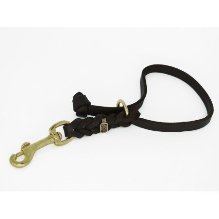 Lesa scurta din piele naturala fett pentru dresaj canin