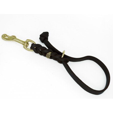 Lesa scurta din piele naturala fett pentru dresaj canin