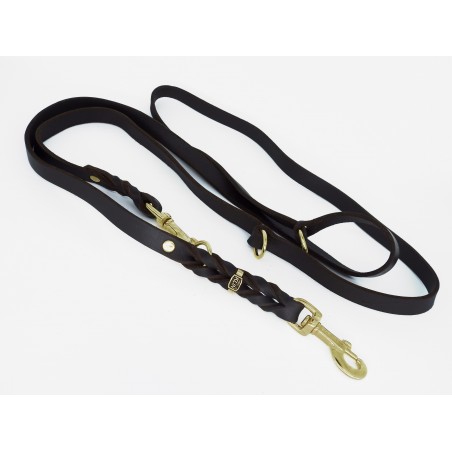 Lesa reglabila pentru dresaj canin , confectionata din piele naturala