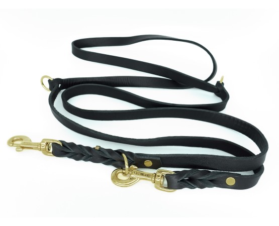 Lesa reglabila pentru dresaj canin , confectionata din piele naturala