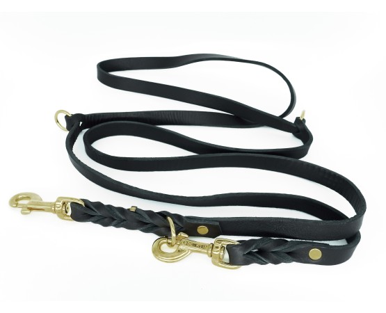 Lesa reglabila pentru dresaj canin , confectionata din piele naturala