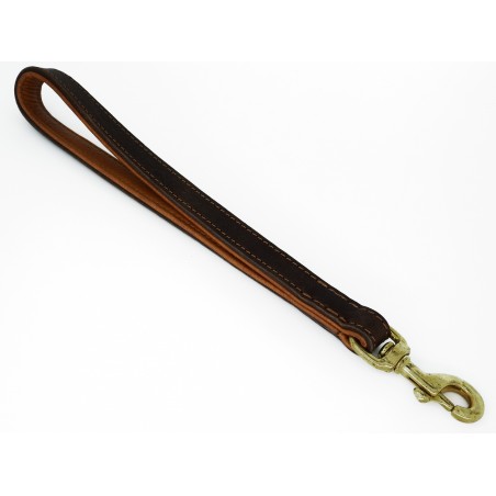 Lesă de lux scurtă pentru caini , confectionata din piele naturala 