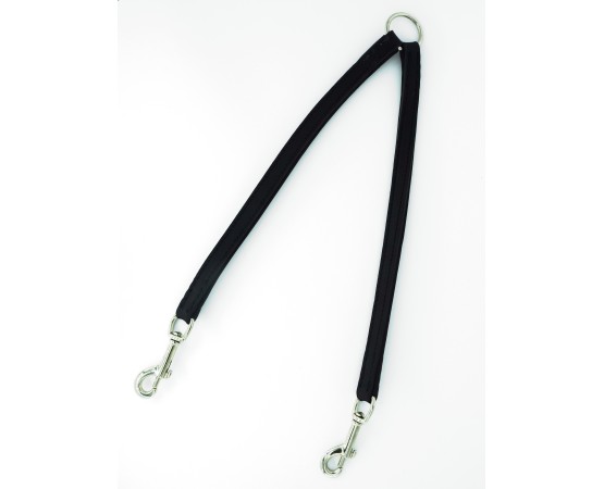 Lesă de lux dubla ( tip cuplu ) , din piele pentru caini