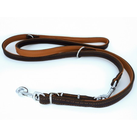 Lesa reglabila de lux pentru caini confectionata din piele 