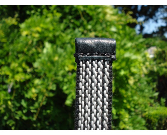 Lesă scurta pentru caini din bumbac cu insertie de cauciuc