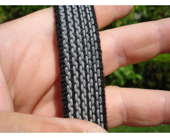 Lesă scurta pentru caini din bumbac cu insertie de cauciuc